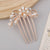 Ig Style Simple Style Peacock Flower Alloy Plating Inlay Rhinestones Pearl Hair Combs