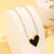 Ig Style Simple Style Round Heart Shape Roman Numeral Titanium Steel Plating Inlay Shell 18k Gold Plated Pendant Necklace