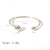 Ig Style Simple Style Solid Color Stainless Steel Plating 18k Gold Plated Bangle