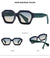 Ig Style Solid Color Ac Square Full Frame Men's Sunglasses