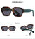 Ig Style Solid Color Ac Square Full Frame Men's Sunglasses