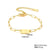 Ig Style Solid Color Stainless Steel Plating 18k Gold Plated Bracelets