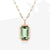 Ig Style Square Stainless Steel Plating Inlay Zircon 18k Gold Plated Pendant Necklace