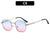 Ig Style Streetwear Solid Color Ac Square Full Frame Women's Sunglasses