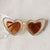 Ig Style Sweet Artistic Heart Shape Pc Resin Special-shaped Mirror Full Frame Glasses