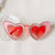 Ig Style Sweet Artistic Heart Shape Pc Resin Special-shaped Mirror Full Frame Glasses