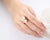 201 Stainless Steel 18K Gold Plated IG Style Vacation Minimalist Plating Inlay Geometric Pearl Zircon Rings