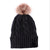 In Autumn And Winter Wool Ball Hemp Pattern Knitted Hat Warm Female Parent-child Solid Color Imitation Raccoon Ball Wool Hat