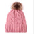 In Autumn And Winter Wool Ball Hemp Pattern Knitted Hat Warm Female Parent-child Solid Color Imitation Raccoon Ball Wool Hat