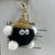 In Stock Mink Fur Rabbit Fur Small Coal Ball Pendant Keychain Internet Popular Doll Monster Sunglasses Cute Bag Pendant