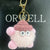 In Stock Mink Fur Rabbit Fur Small Coal Ball Pendant Keychain Internet Popular Doll Monster Sunglasses Cute Bag Pendant