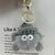 In Stock Mink Fur Rabbit Fur Small Coal Ball Pendant Keychain Internet Popular Doll Monster Sunglasses Cute Bag Pendant