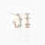 Ins Style Blue Flower Stud Earrings Copper Plating 18k Real Gold Flower Ear Ring Cross-border Korean Jewelry Earrings