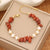 Ins Style Commute Irregular Stainless Steel Imitation Pearl Natural Stone Beaded Bracelets