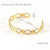 Ins Style Cross Snake Stainless Steel Plating 18k Gold Plated Bangle