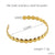 Ins Style Cross Snake Stainless Steel Plating 18k Gold Plated Bangle