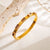 Ins Style Elegant Triangle Round Square Stainless Steel Plating Inlay Zircon 18k Gold Plated Bangle