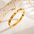 Ins Style Elegant Triangle Round Square Stainless Steel Plating Inlay Zircon 18k Gold Plated Bangle