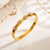 Ins Style Elegant Triangle Round Square Stainless Steel Plating Inlay Zircon 18k Gold Plated Bangle