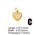 Ins Style Heart Shape Copper Plating Inlay Zircon 18k Gold Plated Pendants Jewelry Accessories