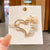 Ins Style Letter Flower Butterfly Imitation Pearl Alloy Plating Inlay Rhinestones Hair Clip