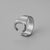 Ins Style Letter Titanium Steel Plating Open Ring