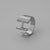 Ins Style Letter Titanium Steel Plating Open Ring