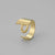 Ins Style Letter Titanium Steel Plating Open Ring