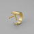 Ins Style Letter Titanium Steel Plating Open Ring