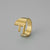 Ins Style Letter Titanium Steel Plating Open Ring