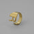 Ins Style Letter Titanium Steel Plating Open Ring