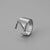 Ins Style Letter Titanium Steel Plating Open Ring