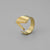 Ins Style Letter Titanium Steel Plating Open Ring