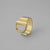 Ins Style Letter Titanium Steel Plating Open Ring