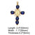 Ins Style Portrait Cross Copper Plating Inlay Zircon 18k Gold Plated Pendants Jewelry Accessories