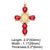 Ins Style Portrait Cross Copper Plating Inlay Zircon 18k Gold Plated Pendants Jewelry Accessories