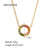 Ins Style Retro Circle Stainless Steel Inlay Zircon 18k Gold Plated Earrings Necklace