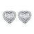 Ins Style Romantic Shiny Heart Shape Sterling Silver Plating Inlay Zircon Rings Earrings Necklace