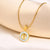 Ins Style Simple Style Letter Stainless Steel Plating Hollow Out Inlay Shell 18k Gold Plated Necklace Pendant