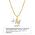 Ins Style Simple Style Letter Stainless Steel Plating Inlay Zircon 18k Gold Plated Necklace Pendant