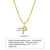 Ins Style Simple Style Letter Stainless Steel Plating Inlay Zircon 18k Gold Plated Necklace Pendant