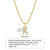 Ins Style Simple Style Letter Stainless Steel Plating Inlay Zircon 18k Gold Plated Necklace Pendant