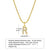 Ins Style Simple Style Letter Stainless Steel Plating Inlay Zircon 18k Gold Plated Necklace Pendant