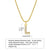 Ins Style Simple Style Letter Stainless Steel Plating Inlay Zircon 18k Gold Plated Necklace Pendant