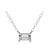 Ins Style Simple Style Rectangle Sterling Silver Plating Inlay Zircon 14k Gold Plated Rhodium Plated Necklace