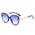 Ins Style Solid Color Ac Oval Frame Frameless Women's Sunglasses