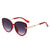 Ins Style Solid Color Ac Oval Frame Frameless Women's Sunglasses