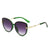 Ins Style Solid Color Ac Oval Frame Frameless Women's Sunglasses