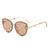 Ins Style Solid Color Ac Oval Frame Frameless Women's Sunglasses