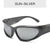 Ins Style Solid Color Pc Oval Frame Full Frame Women's Sunglasses